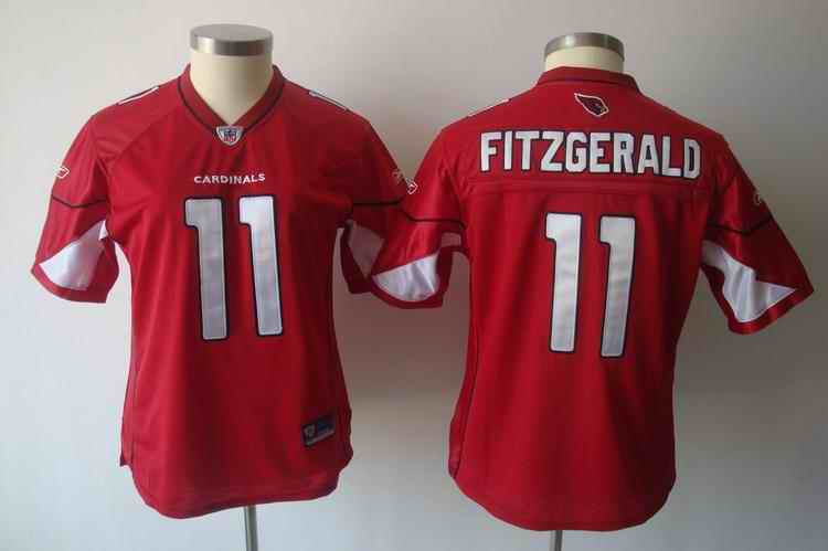 Cardinals 11 Fitzgerald red team women Jerseys