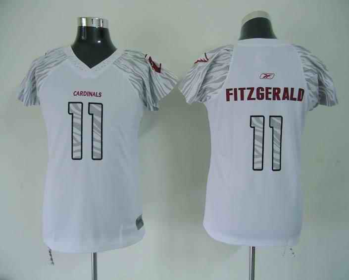 Cardinals 11 Fitzgerald women zebra Jerseys