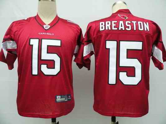 Cardinals 15 Steve Breaston red Jersey