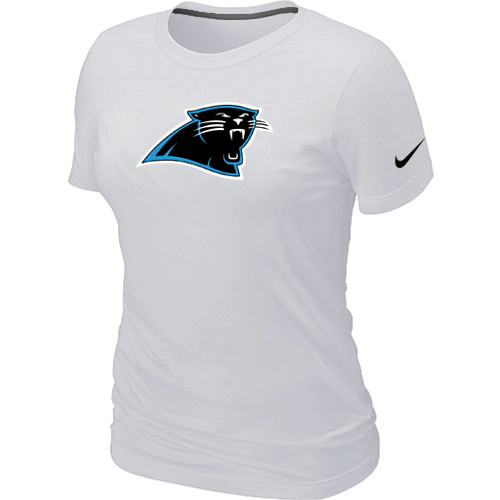 Carolina Panthers White Women's Logo T-Shirt