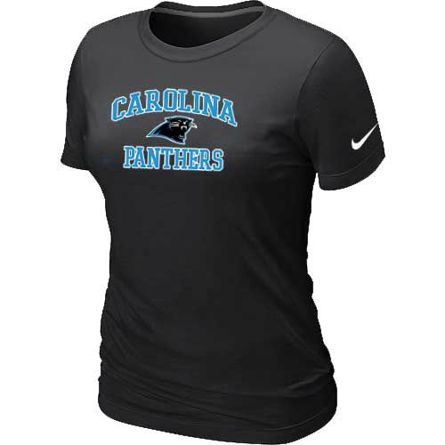 Carolina Panthers Women's Heart & Soul Black T-Shirt
