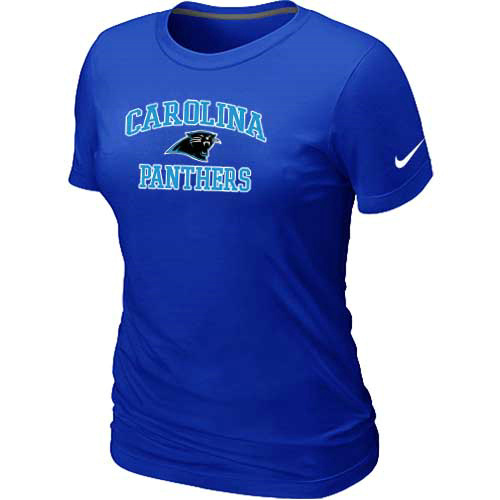 Carolina Panthers Women's Heart & Soul Blue T-Shirt