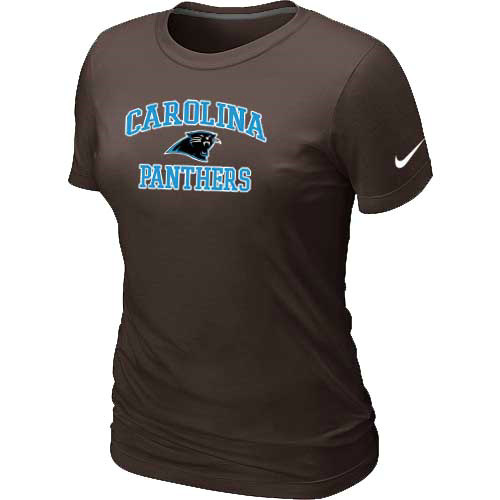 Carolina Panthers Women's Heart & Soul Brown T-Shirt