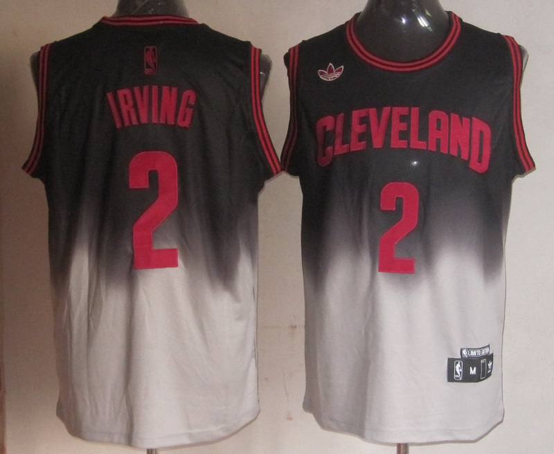 Cavaliers 2 Irving Black&Grey Jerseys - Click Image to Close