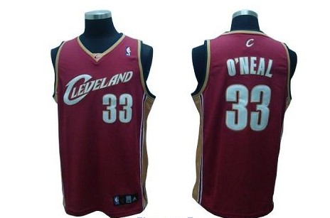 Cavaliers 33 Shaquille ONeal Red jerseys