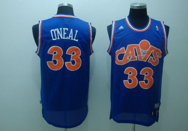 Cavaliers 33 Shaquille Oneal Blue CAVS Jerseys