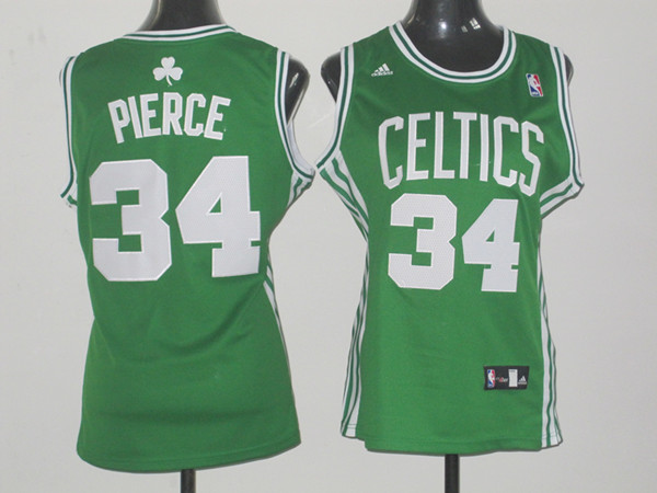 Celtics 34 Pierce Green Women Jersey
