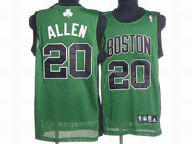 Celtics 20 Ray Allen Green-black Number Jerseys - Click Image to Close
