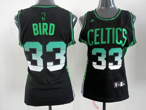 Celtics 33 Bird Black rainbow Women Jersey