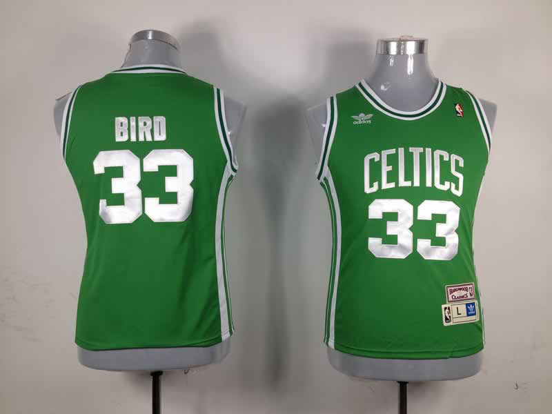 Celtics 33 Bird Green New Fabric Women Jersey