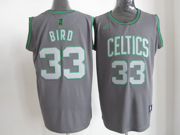 Celtics 33 Bird Grey Jerseys