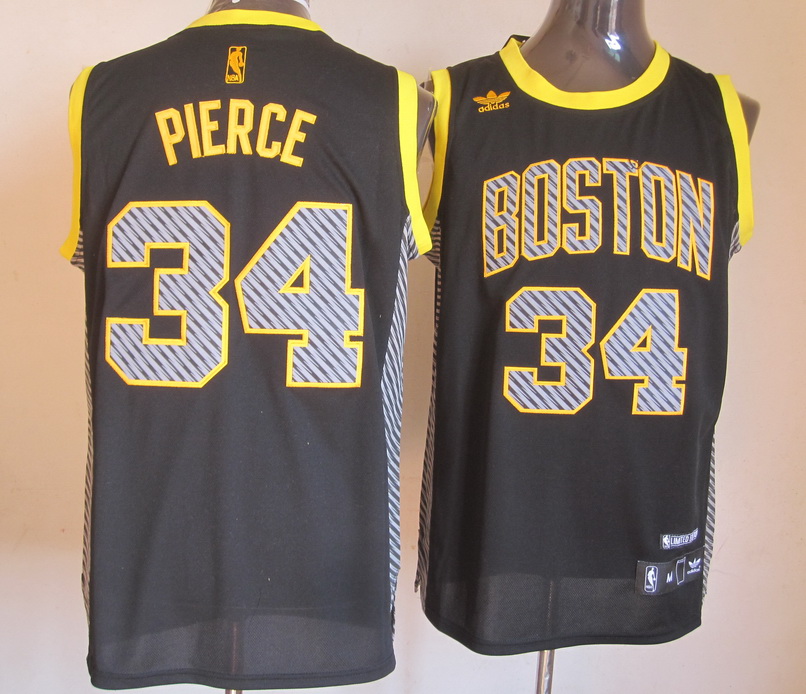 Celtics 34 Pierce Black Fashion Jerseys