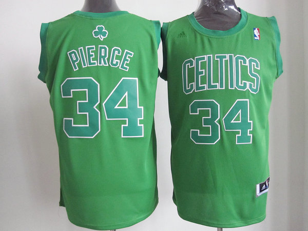 Celtics 34 Pierce Green Christmas Jerseys