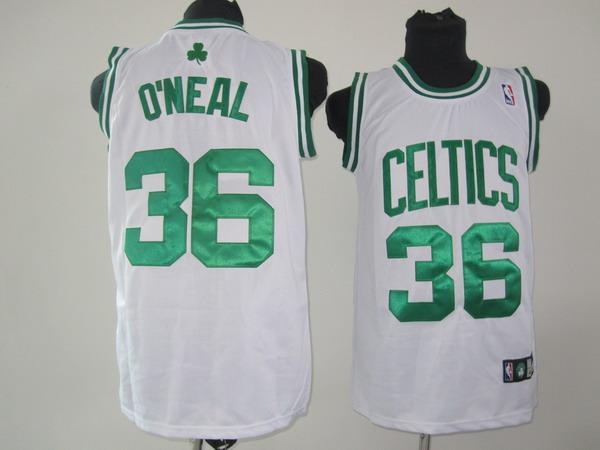 Celtics 36 Shaquille O Neal White Jerseys