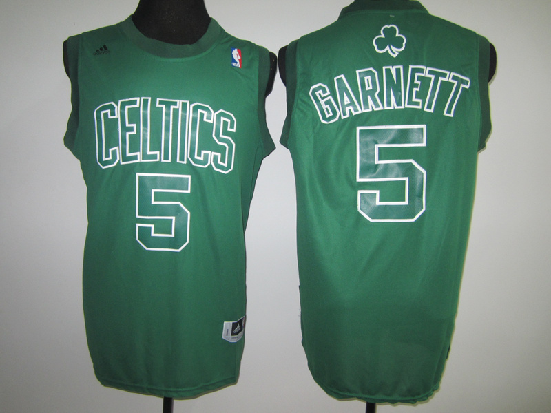 Celtics 5 Garnett Green Jerseys