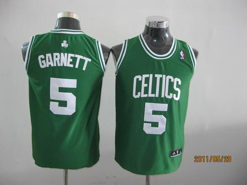 Celtics 5 Garnett Green Youth Jersey - Click Image to Close