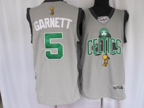 Celtics 5 Garnett Grey Champion Jerseys