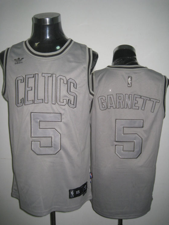 Celtics 5 Kevin Garnett Gray Jerseys