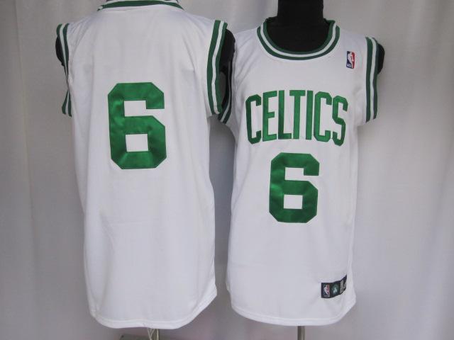 Celtics 6 Bill Russell White Jerseys