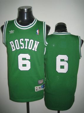 Celtics 6 Russell Green Jersey