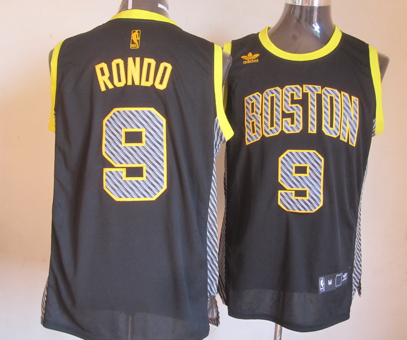 Celtics 9 Rondo Black Fashion Jerseys