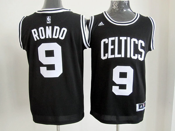 Celtics 9 Rondo Black Jersey