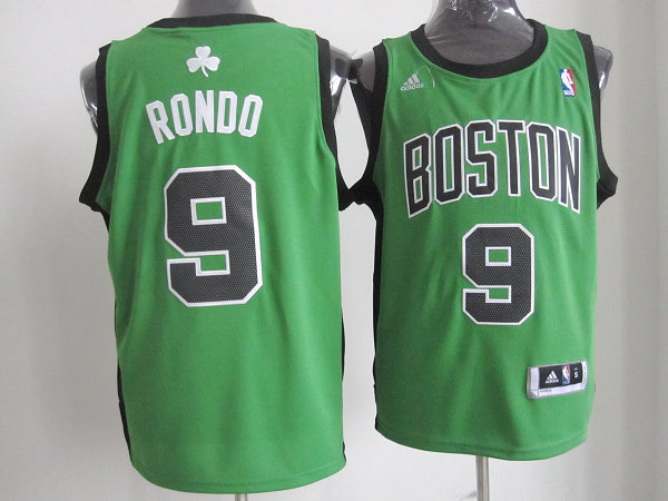 Celtics 9 Rondo Green&Black Jerseys