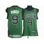 Celtics 9 Rondo Green Black Number Jerseys