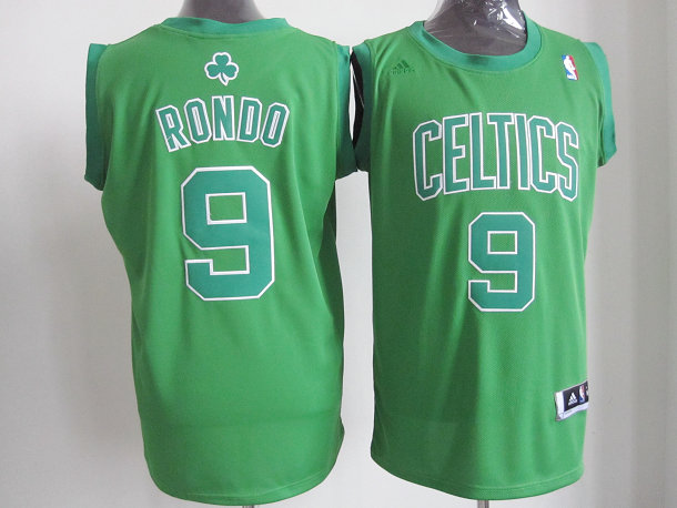 Celtics 9 Rondo Green Christmas Jerseys
