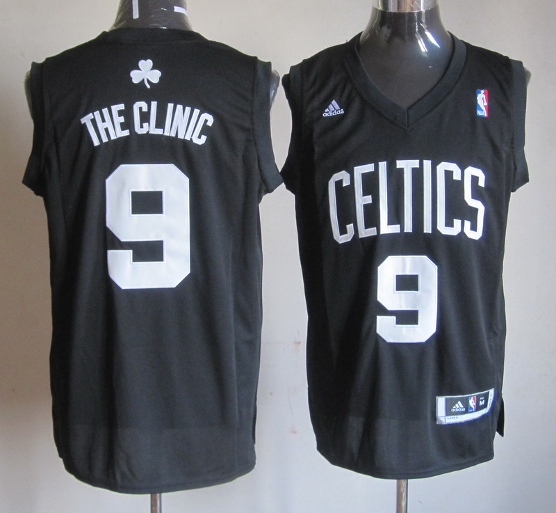 Celtics 9 The Clinic Black Jerseys