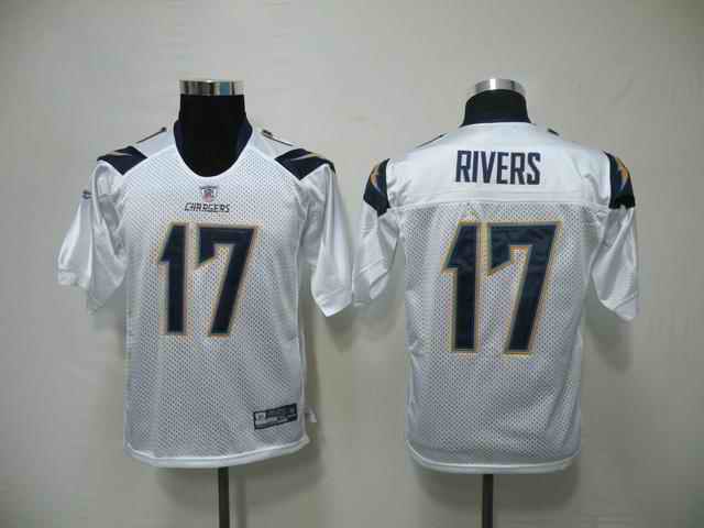 Chargers 17 Rivers white kids Jerseys