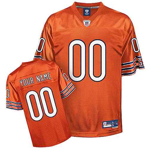 Chicago Bears Men Customized orange Jersey