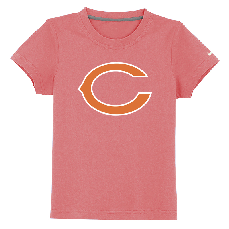 Chicago Bears Sideline Legend Authentic Logo Youth T-Shirt Pink - Click Image to Close