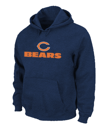 Chicago Bears Sideline Legend Authentic logo Pullover Hoodie D.Blue - Click Image to Close