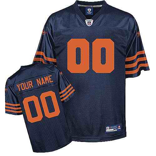 Chicago Bears Youth Customized blue orange number Jersey