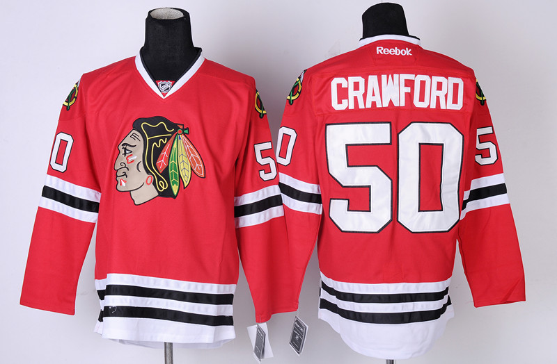 Chicago Blackhawks 50 CRAWFORD Red Jerseys - Click Image to Close