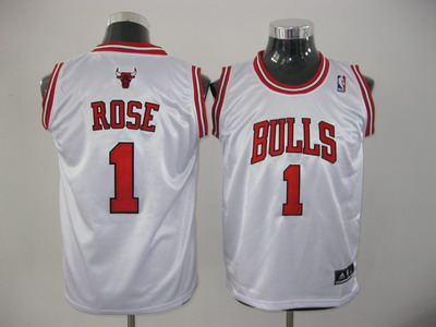 Chicago Bulls 1 Rose White Youth Jersey