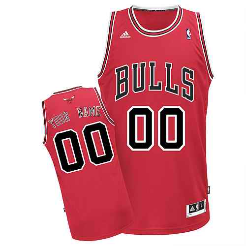 Chicago Bulls Custom Swingman red Road Jersey