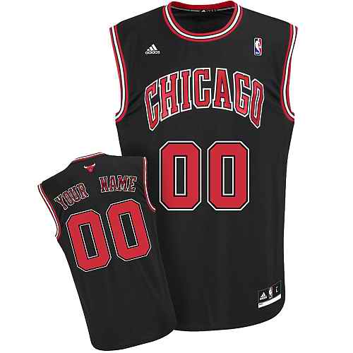 Chicago Bulls Custom black adidas Jersey