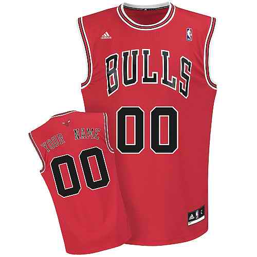 Chicago Bulls Custom red adidas Jersey