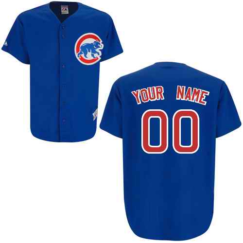 Chicago Cubs Blue Man Custom Jerseys