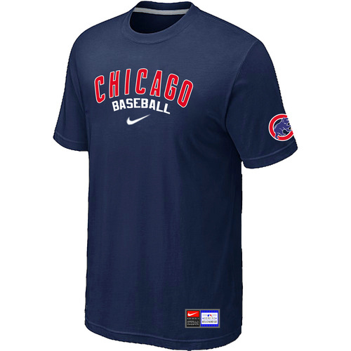 Chicago Cubs D.Blue Nike Short Sleeve Practice T-Shirt