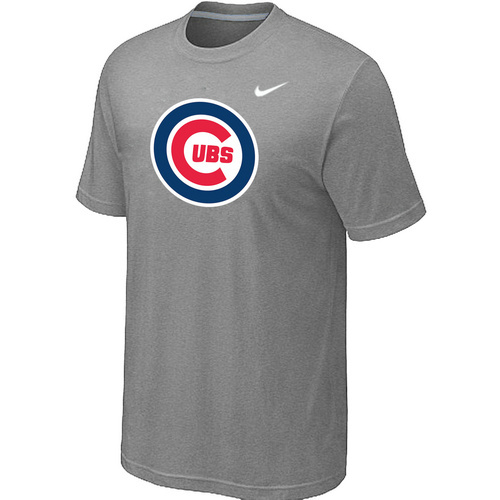 Chicago Cubs Nike Heathered L.Grey Club Logo T-Shirt