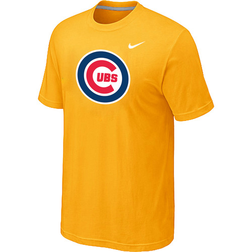 Chicago Cubs Nike Heathered Yellow Club Logo T-Shirt