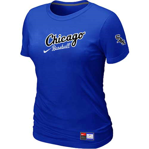 Chicago White Sox Nike Women's Blue Away Practice T-Shirt