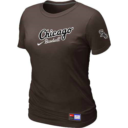 Chicago White Sox Nike Women's Brown Away Practice T-Shirt