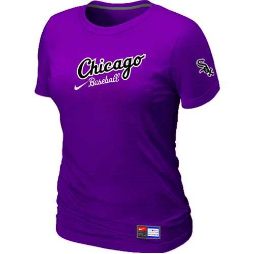 Chicago White Sox Nike Women's Purple Away Practice T-Shirt