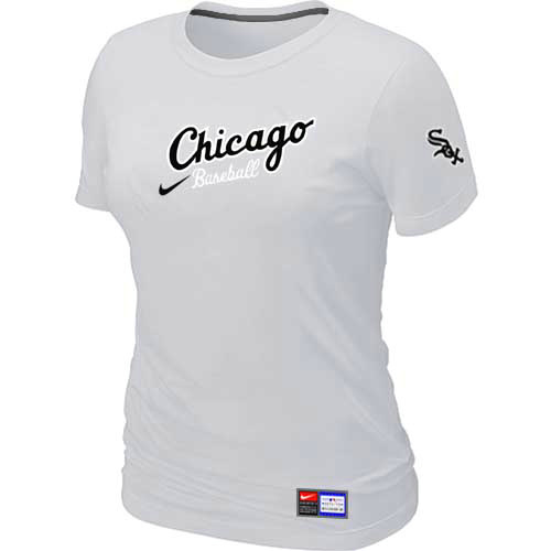 Chicago White Sox Nike Women's White Away Practice T-Shirt