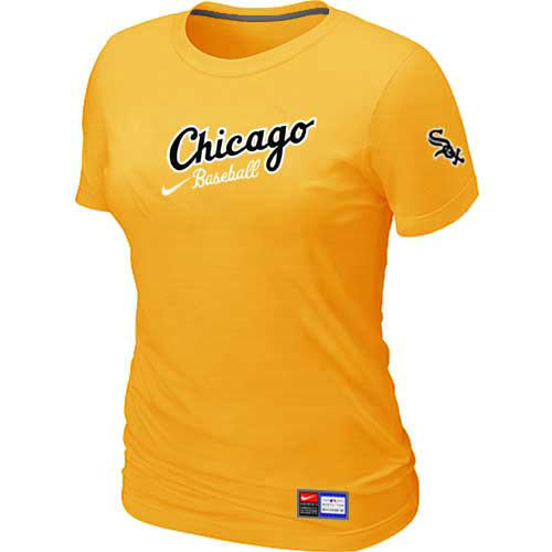Chicago White Sox Nike Women's Yellow Away Practice T-Shirt