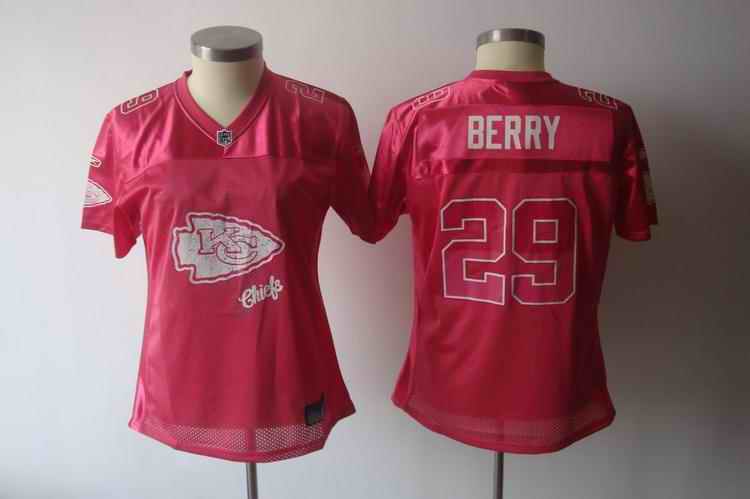 Chiefs 29 Berry pink 2011 fem fan women Jerseys